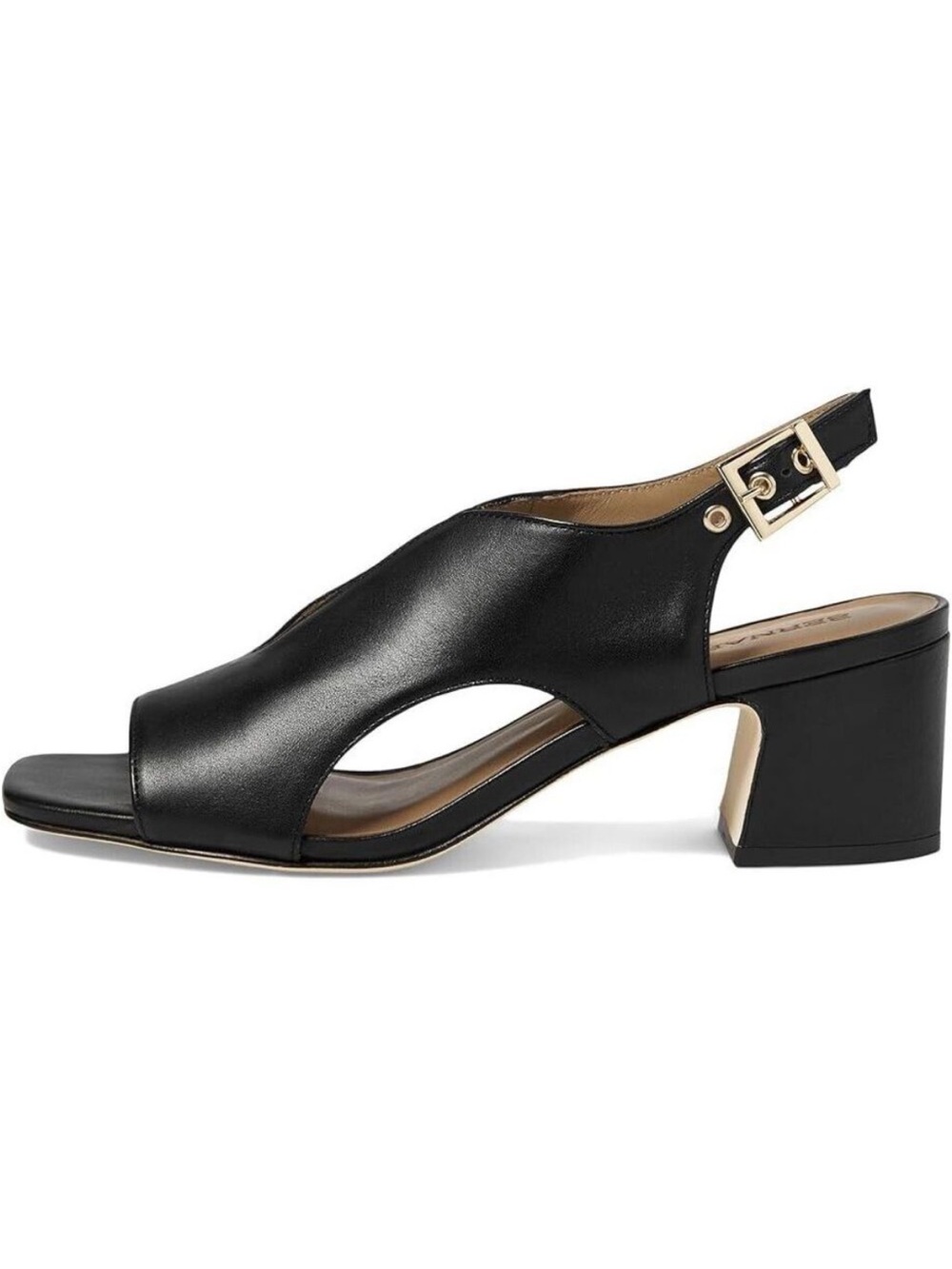 Bernardo Bedford Sandals Size 10 Black Antique Calf Block Heel Slingback NWT